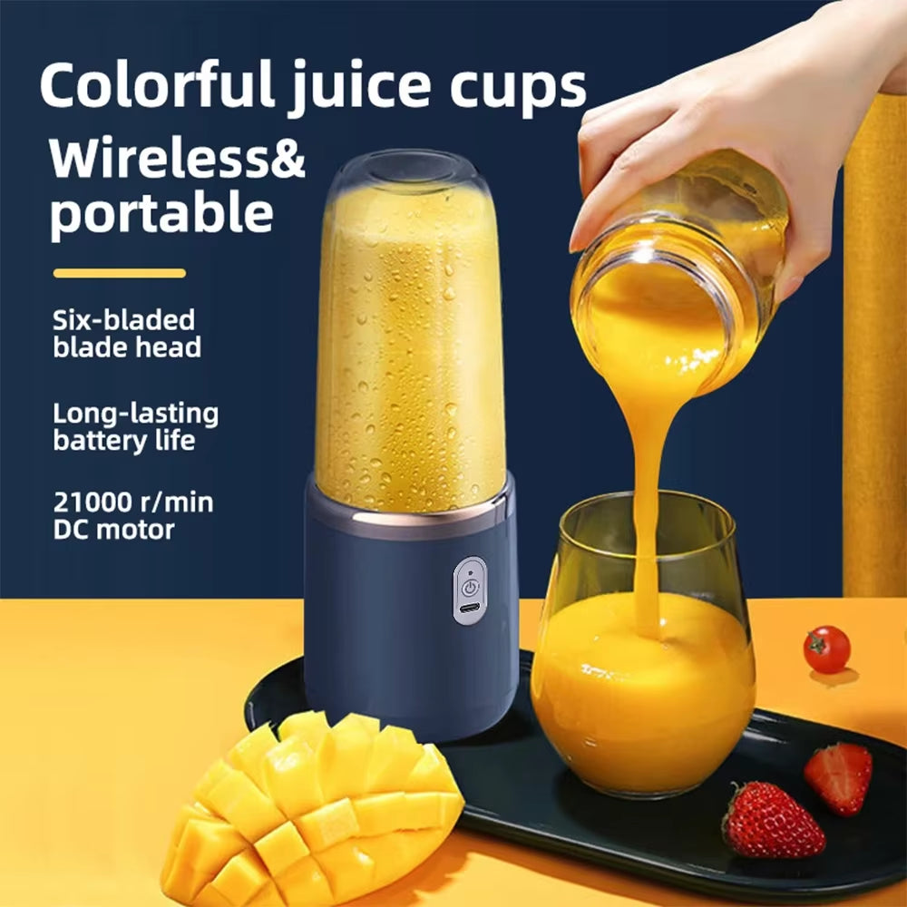 🥤 Portable 6-Blade Juicer Blender Cup