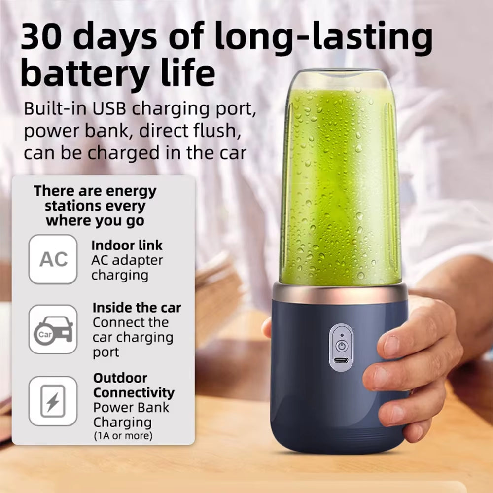 🥤 Portable 6-Blade Juicer Blender Cup