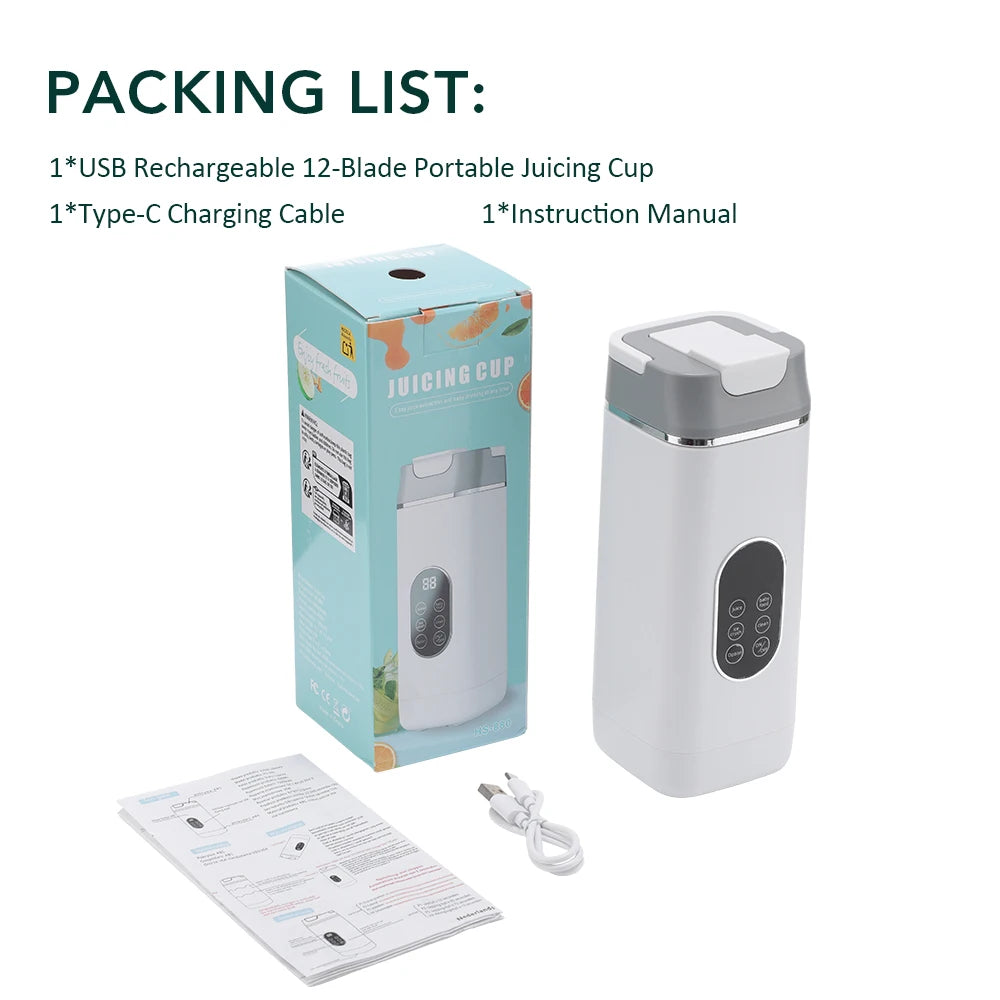 🥤 Portable 6-Blade Juicer Blender Cup